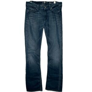 7 for All Mankind Flynt Bootcut‎ Jeans Womens 28 Dark Blue Stretch Y2K Denim